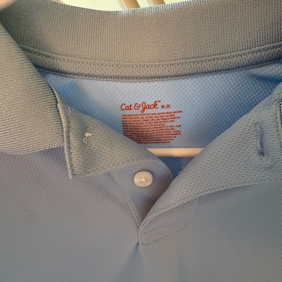 Cat & Jack Kids Polo Shirt Trio - Blue, Cream, Tan - Picture 4 of 7